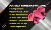 platinum membership includes video game rentals