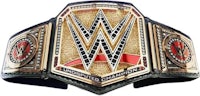 the wwe championship belt is shown on a white background